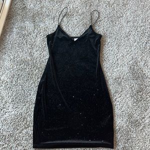 Black sparkly mini dress